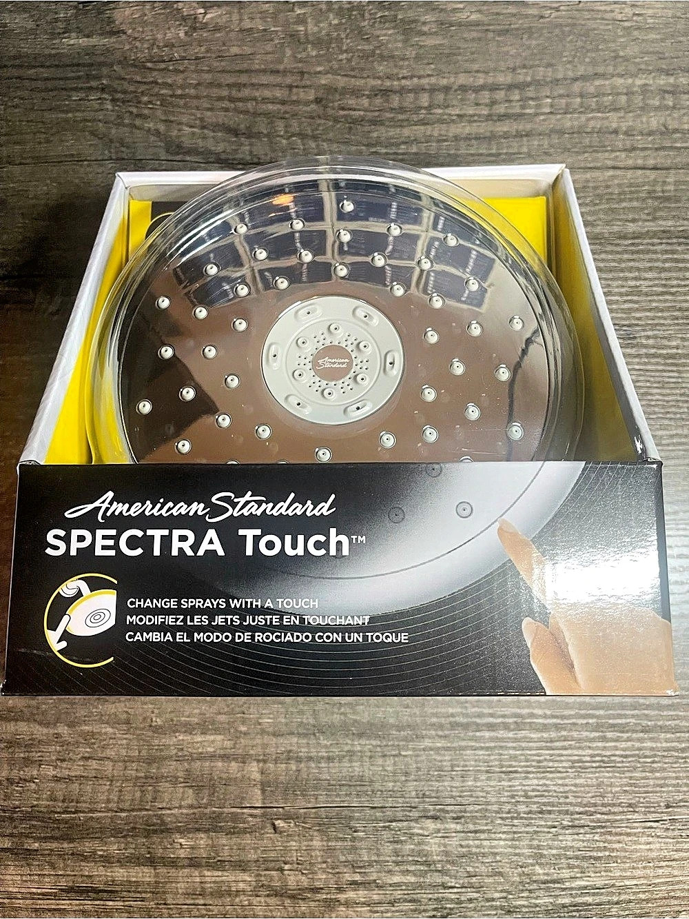 American Standard Spectra Touch Handheld Showerhead NWT Silver & Black